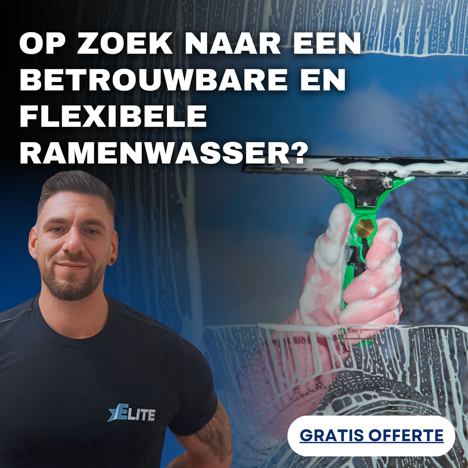 Professioneel gereinigde kantoorgebouw ramen