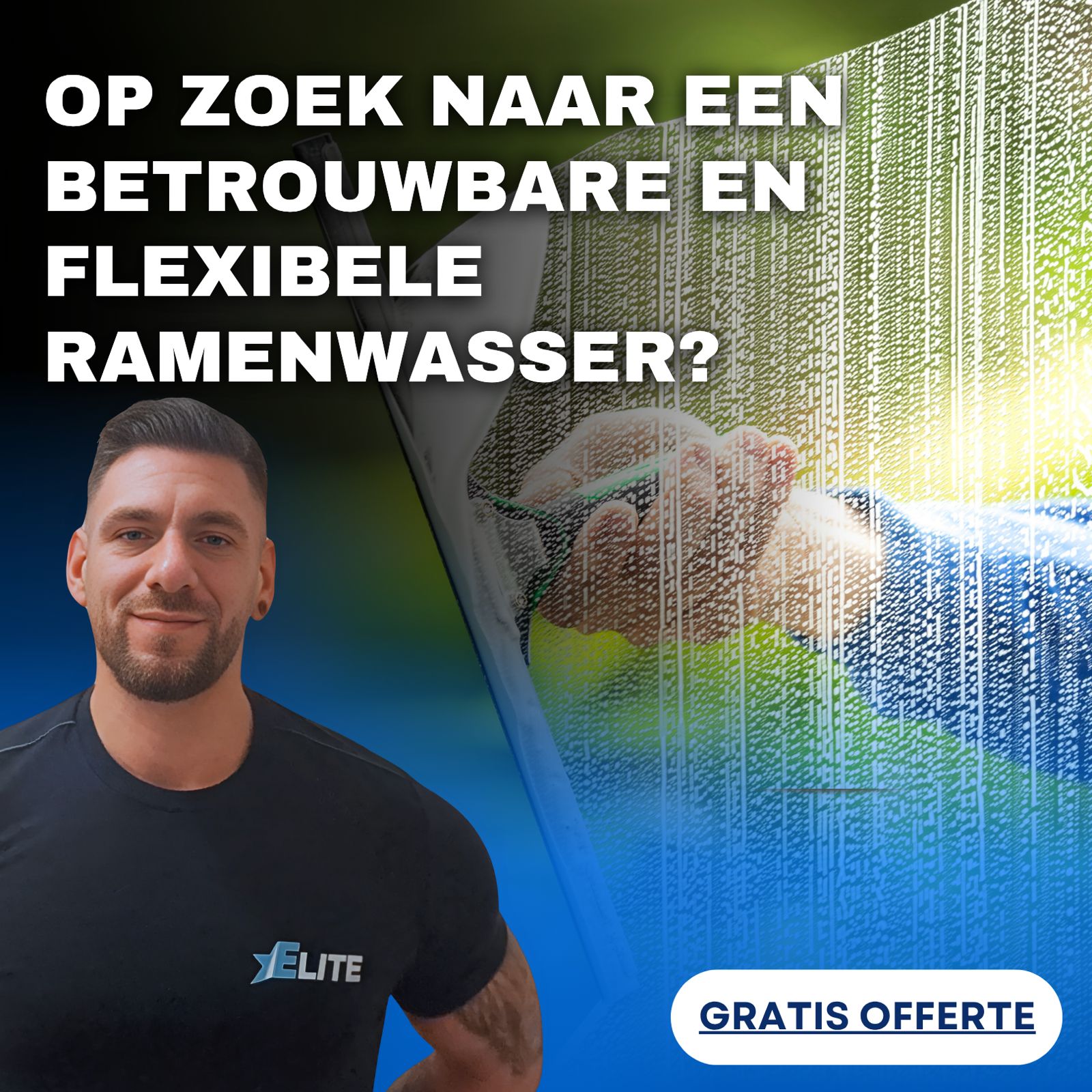 Elite Cleaning specialist aan het werk
